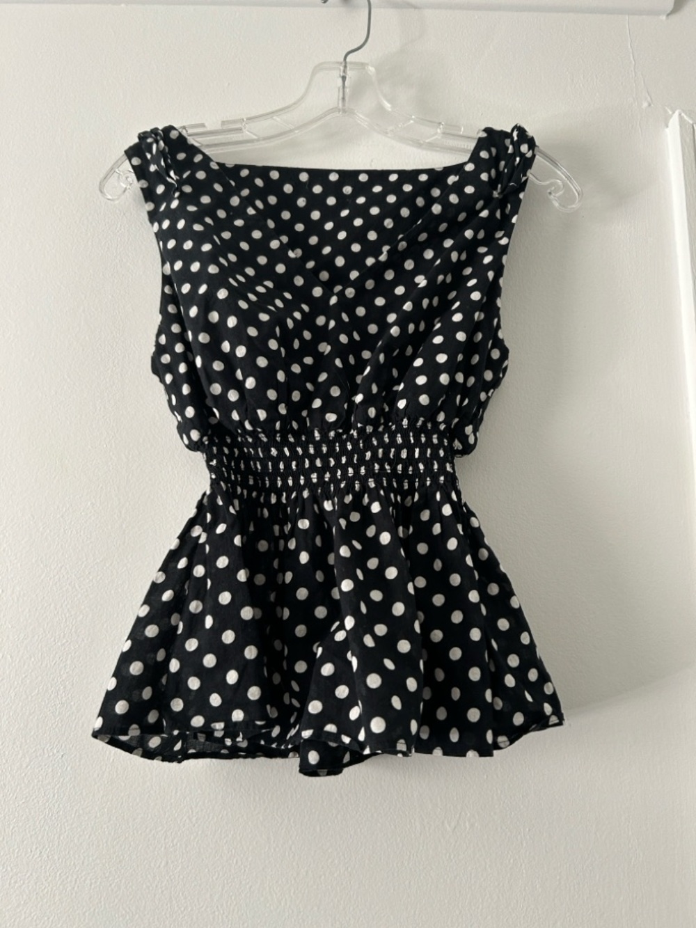 Kate Spade-Dot Dot Dot Smocked Top, Size M - Picture 6 of 13